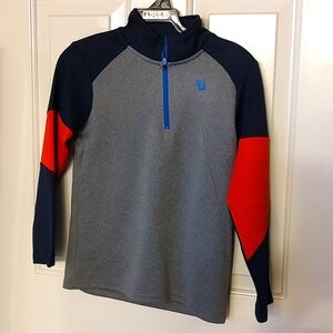 Gray, navy pull over shirt boys